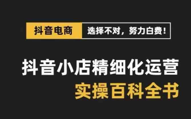 抖音小店精细化运营百科全书，保姆级运营实战讲解插图