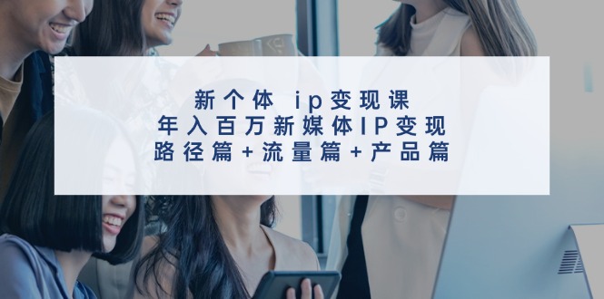 新个体 ip变现课，年入百万新媒体IP变现，路径篇+流量篇+产品篇插图