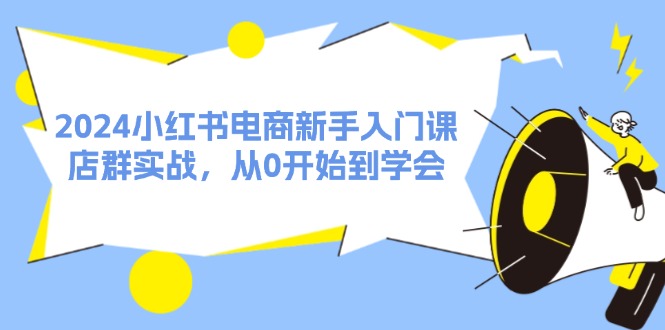 2024小红书电商新手入门课，店群实战，从0开始到学会（31节）插图